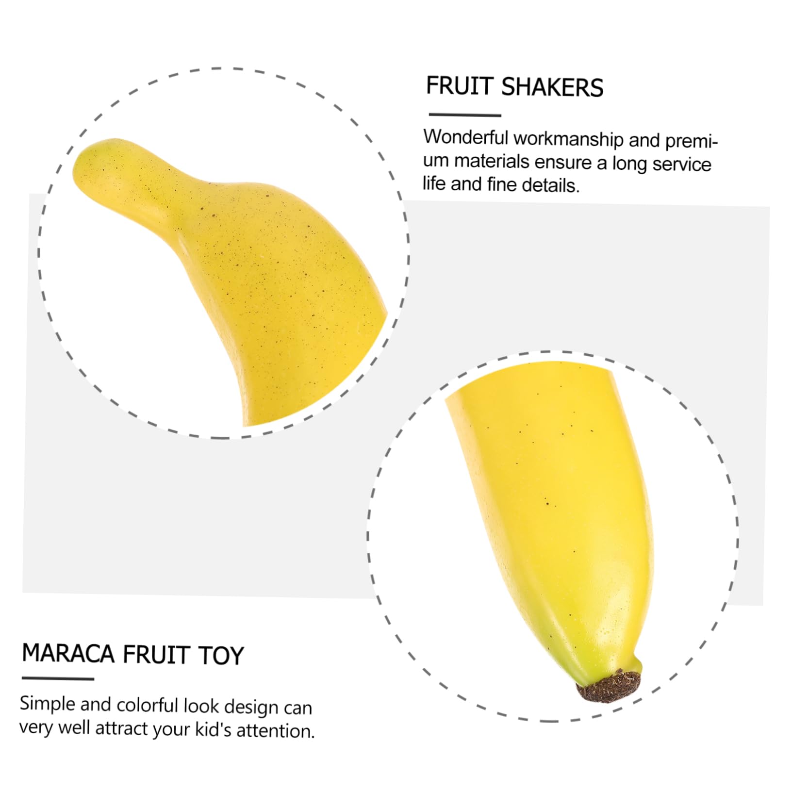 BESTonZON Percussion Egg Shaker - Banana Shaped Musical Rattle for Kids & Adults - Perfect for Music Education, Restaurant Displays & Party Decorations