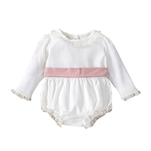 Long Sleeve- White Pink Bowknot