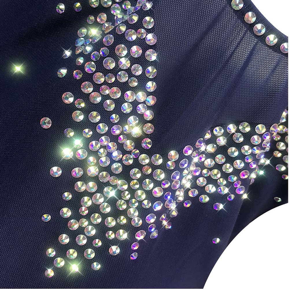 Dark Black Figure Skating Skirt for Women & Girls – Elegant & Simple Skating Dress for Ice Skating Performances & Competitions