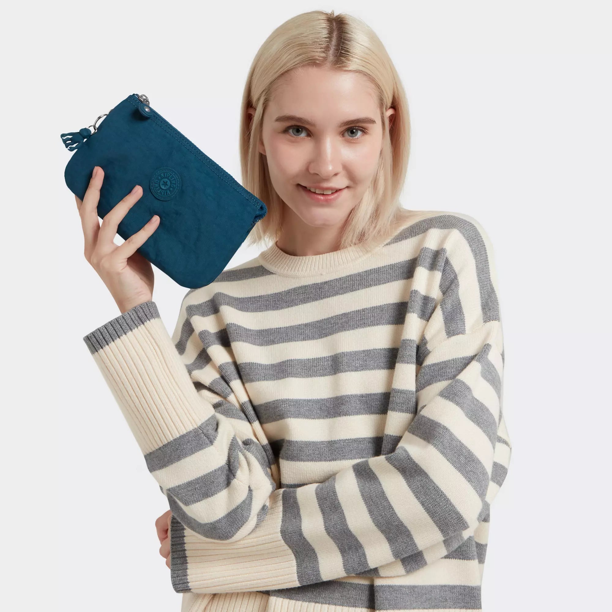 Kipling Creativity Extra Large Wristlet Wallet - Cosmic Emerald Green Crossbody Bag for Women | Perfect for Travel, Shopping & Everyday Use