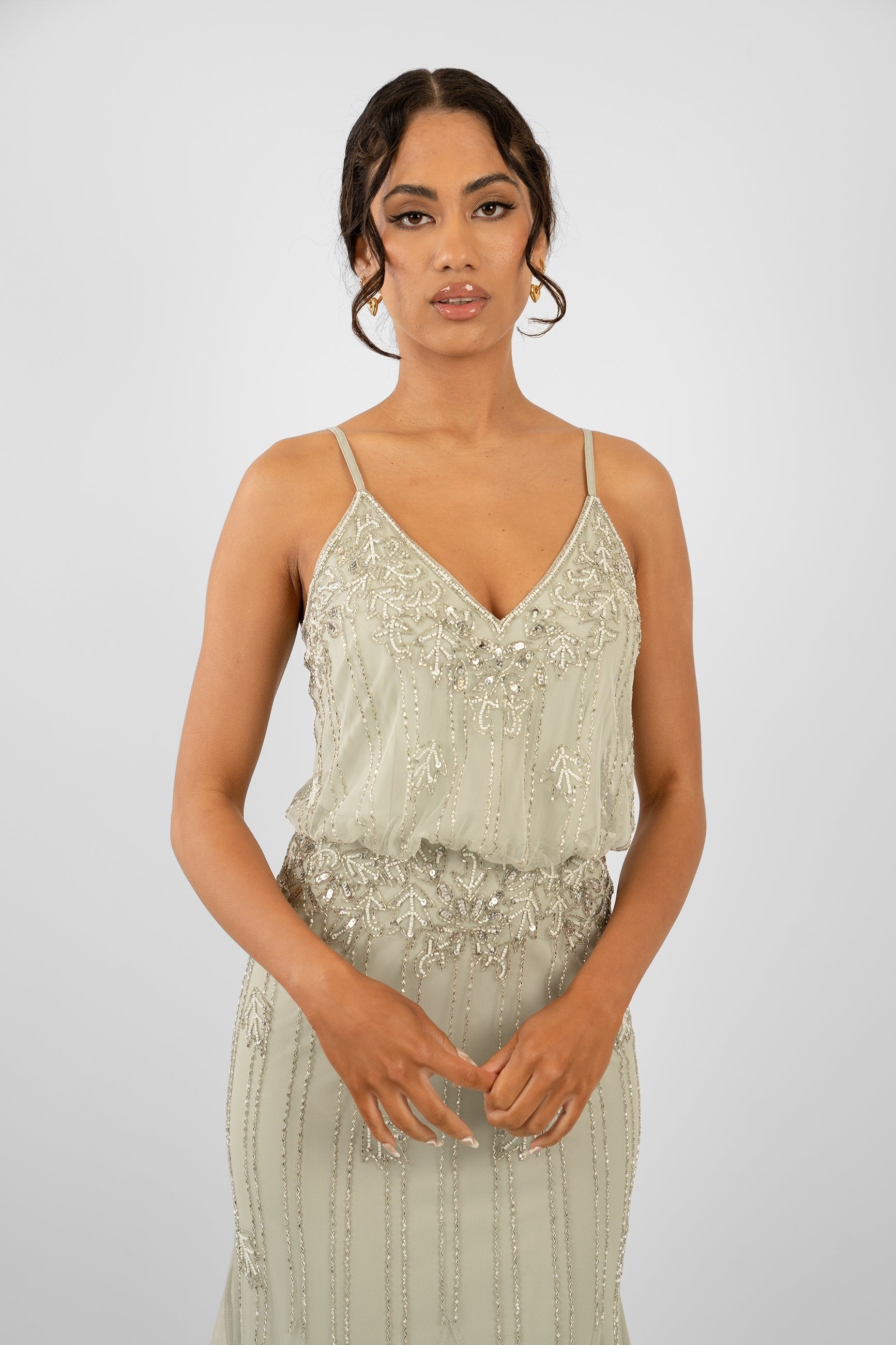 Keeva Pale Aqua Bridesmaid Dress - Elegant Formal Gown for Weddings, Prom & Special Occasions