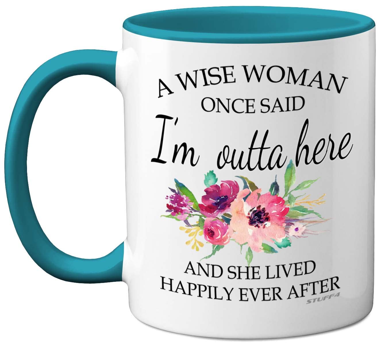 Wise Women Mug - Funny Retirement Gifts for Women, 11oz Ceramic Coffee Cup with Handle (Light Blue) | Dishwasher Safe | Perfect Retirement, Birthday & Christmas Present for Colleagues | Great for Office Farewells, Tea Time & Home Decor