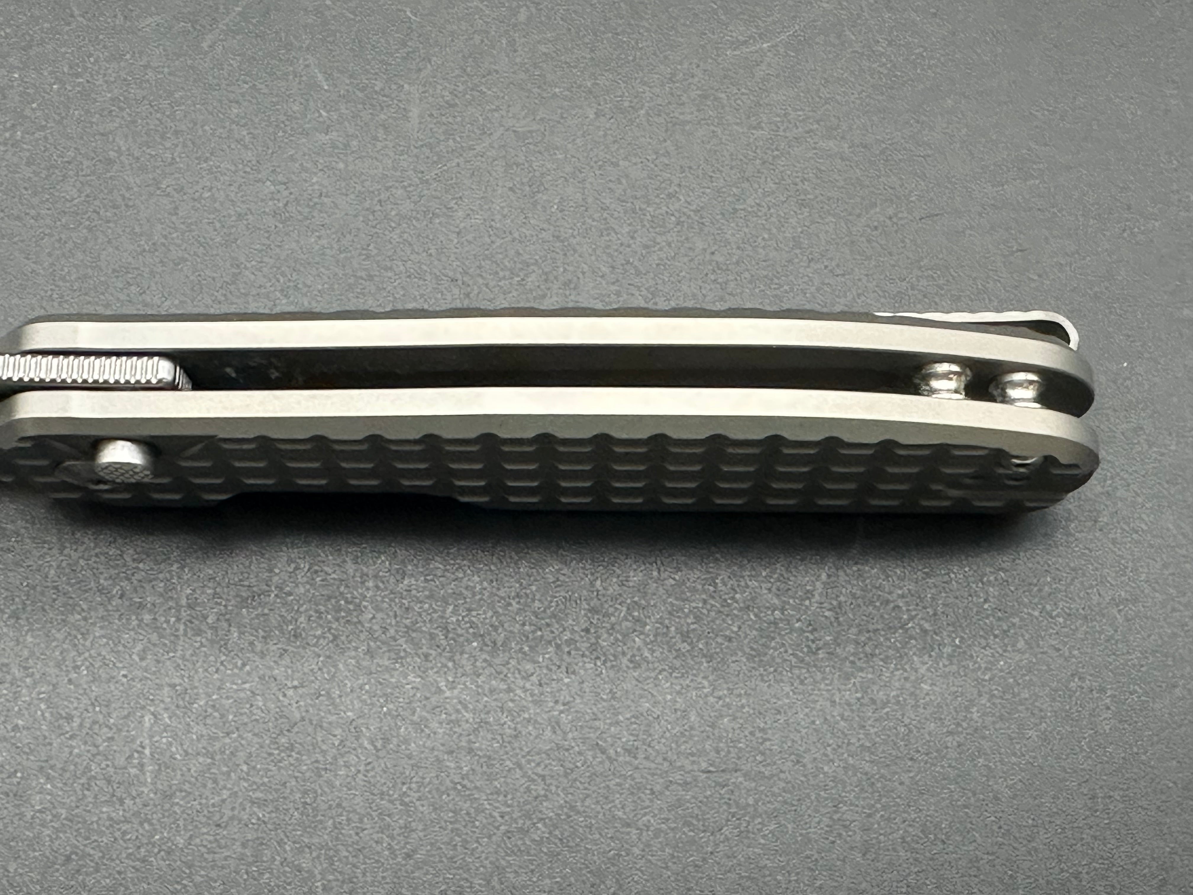 Kizer Cormorant Textured Titanium Button Lock Folding Knife - 20CV Steel Blade, EDC Pocket Knife for Outdoor, Camping, and Everyday Carry