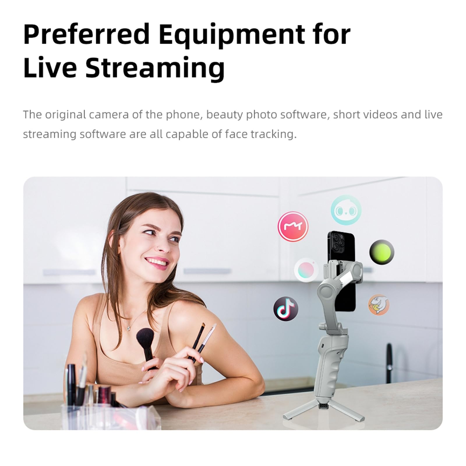 3-Axis Foldable Phone Gimbal Stabilizer with Face Tracking for iPhone 16/16 Pro Max/15/15 Pro & Android - Smartphone Stabilizer for TikTok, YouTube Vlogging & Smooth Video Recording - Perfect for Travel, Live Streaming and Content Creation