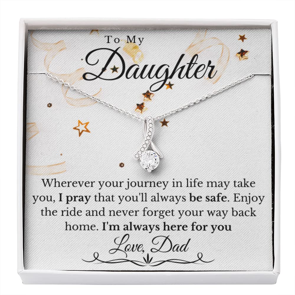 Alluring Beauty Pendant Necklace for Daughter - Meaningful Gift for Life Journey | Perfect for Birthdays, Graduation & Special Occasions