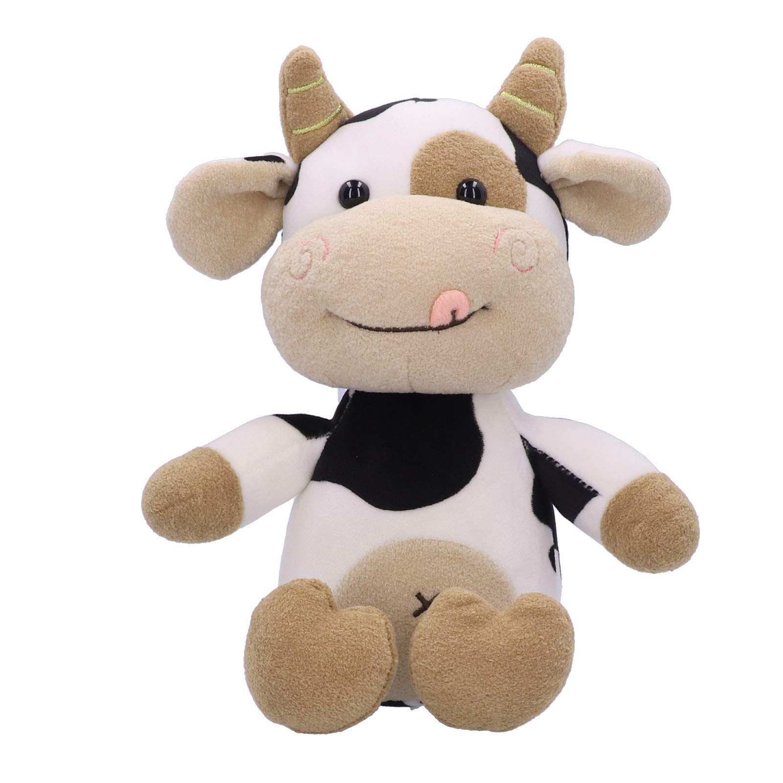 Alomejor Soft Plush Cow Stuffed Animal Toy - Cute Cartoon Cattle Calf Doll for Kids, Birthday Gift for Boys & Girls - Perfect for Nursery Decor, Cuddling and Gift Giving