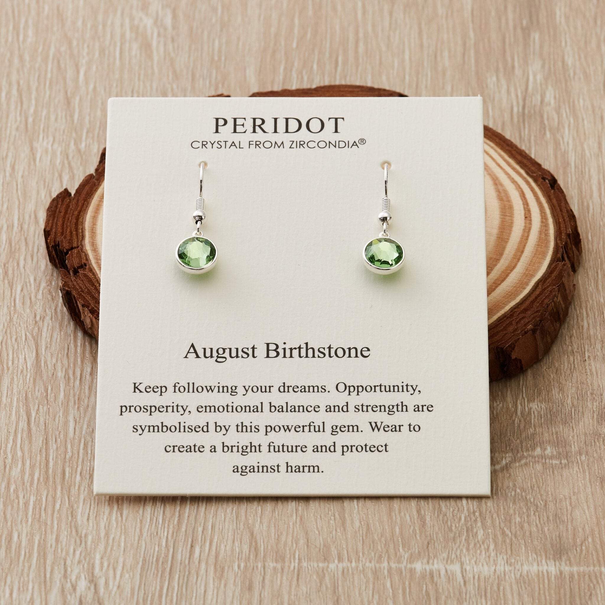 Peridot Zirconia Drop Earrings - August Birthstone Jewelry for Women