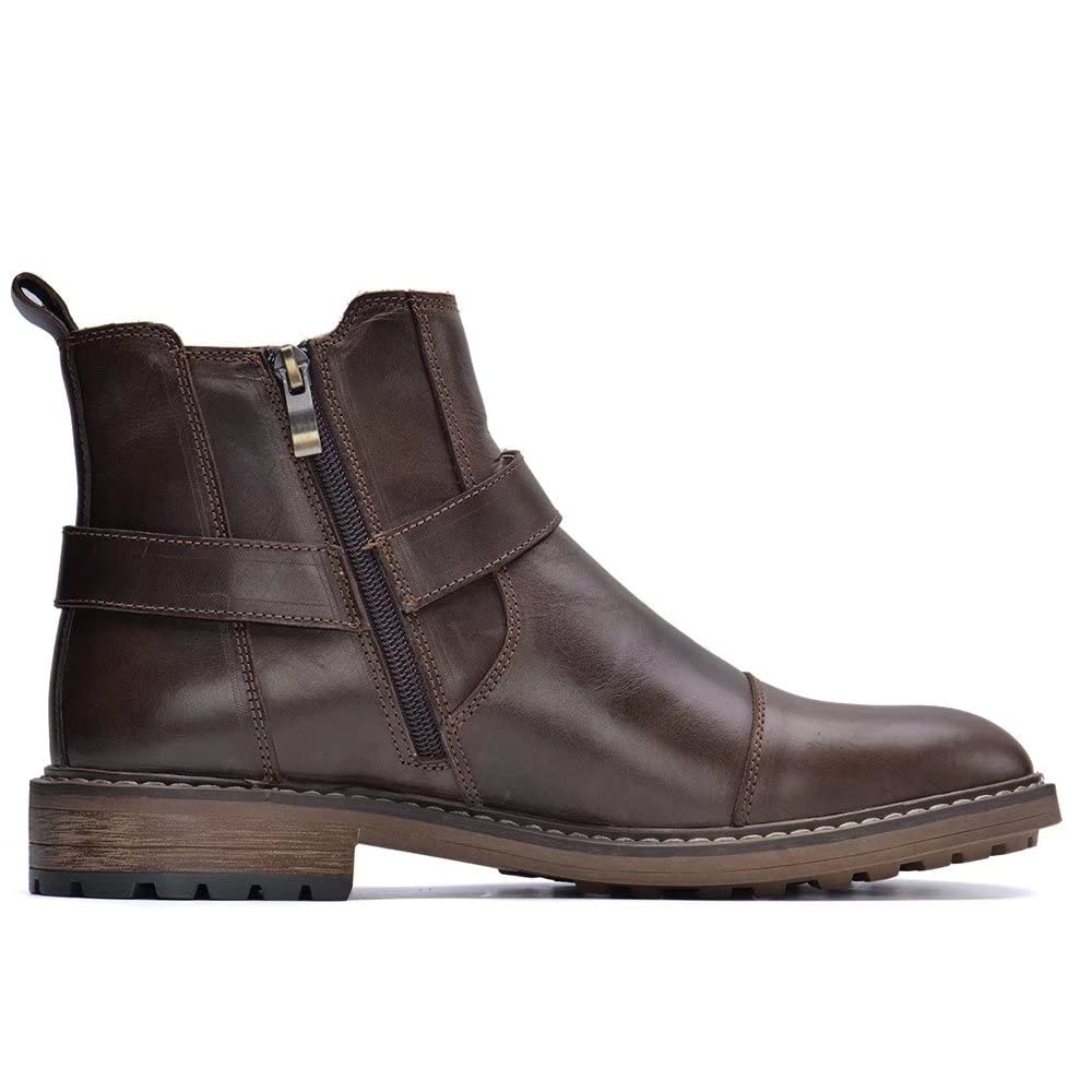Arkbird Men's Genuine Leather Chelsea Ankle Boots - Oxford Style Dress Shoes for Casual & Formal Wear | Office, Party & Everyday Outfits