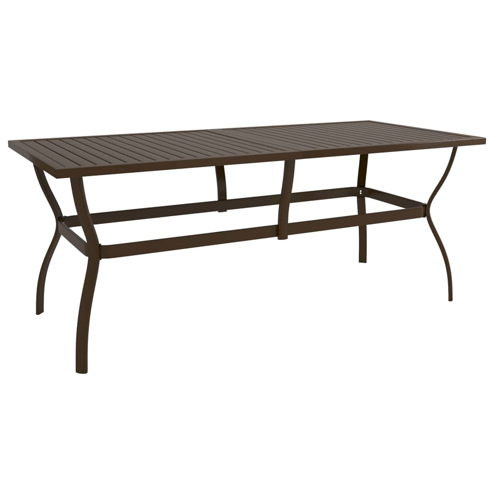 Weather-Resistant Steel Patio Side Table - Small Outdoor End Table for Patio, Yard, Balcony, Garden & Bedside - Brown Metal Side Table 74.8