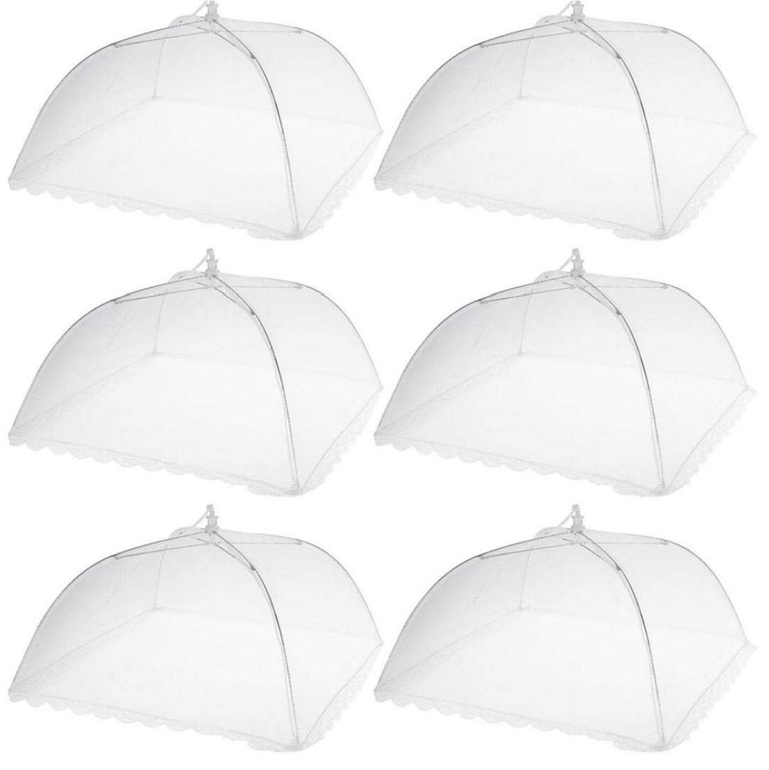 6 Pcs Reusable Mesh Food Covers for Outdoor Picnic & BBQ