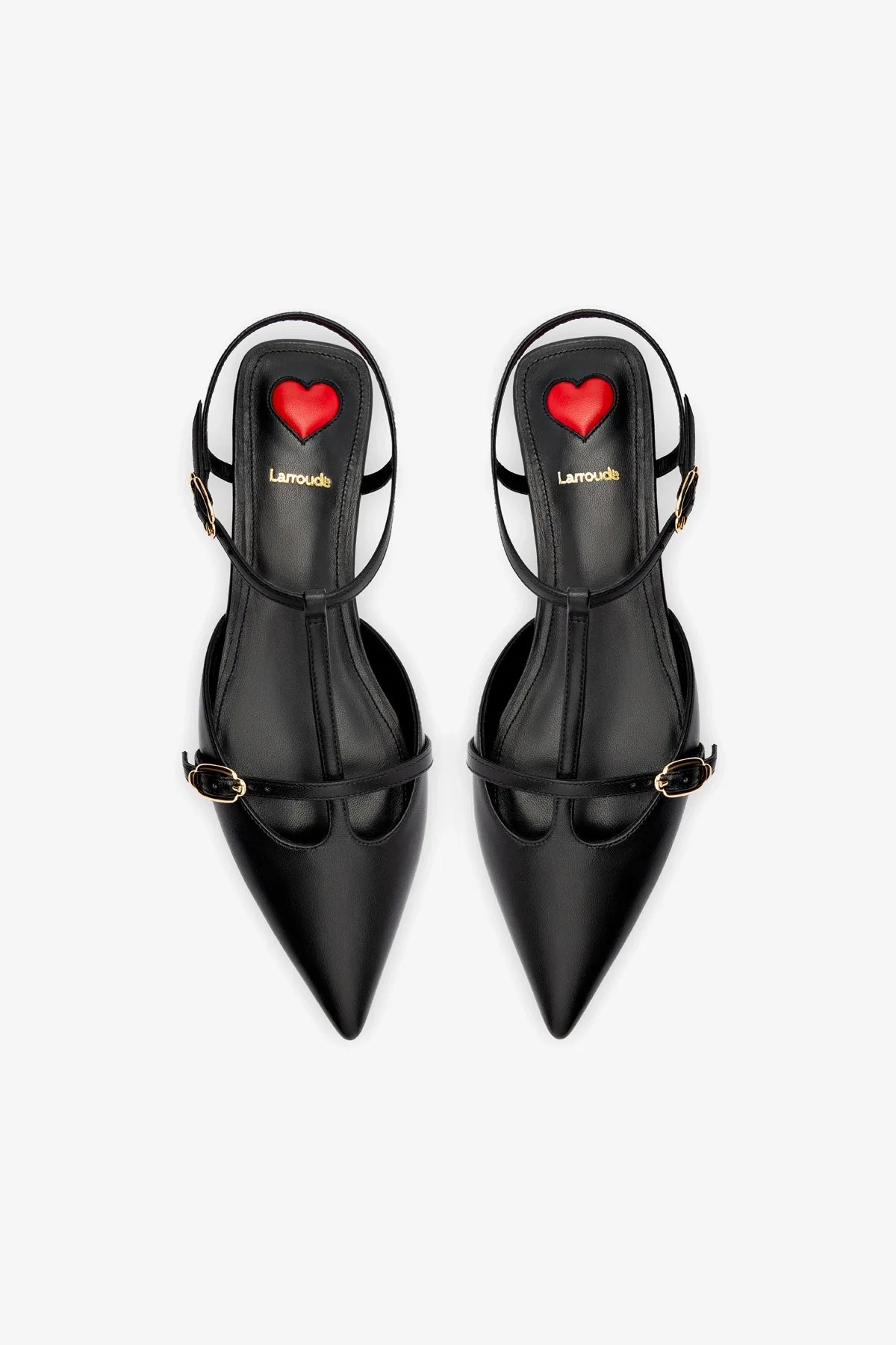 Grace Flat In Black Leather - Women's Comfortable Black Leather Ballet Flats for Work, Office & Casual Wear