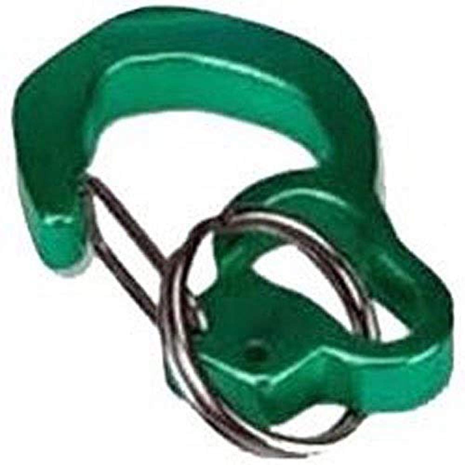 Medium Curve Aluminum Dog Tag Clip - Green | Durable Pet ID Tag Holder for Collars | Perfect for Dogs, Cats & Outdoor Adventures