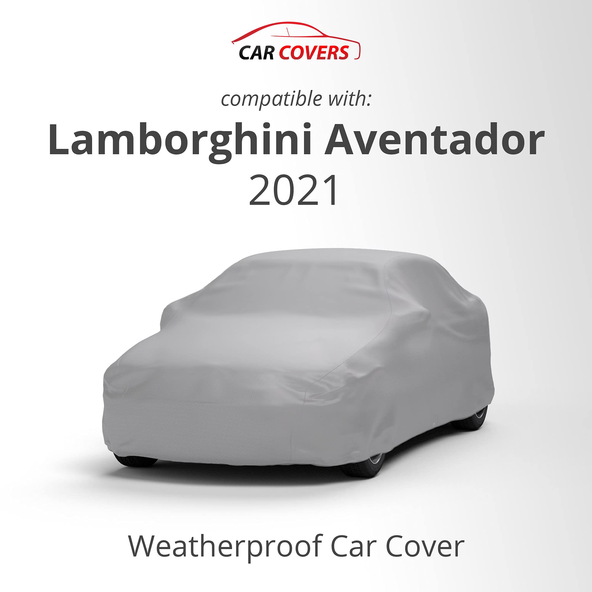 2021 Lamborghini Aventador Weatherproof Car Cover with Anti-Theft Cable Lock - Heavy Duty Outdoor Protection for Rain, Snow & UV Rays | Perfect for Garage Parking & Long-Term Vehicle Storage