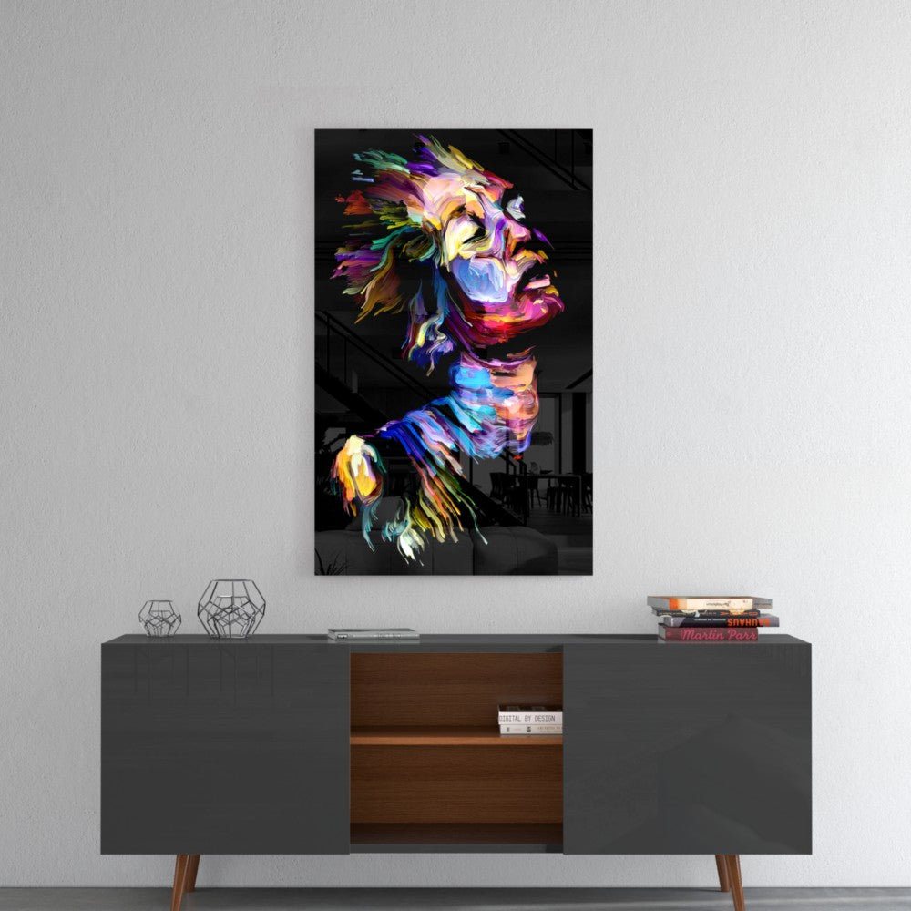 Vibrant Abstract Portrait III - Modern Wall Art for Living Room, Bedroom & Office Decor