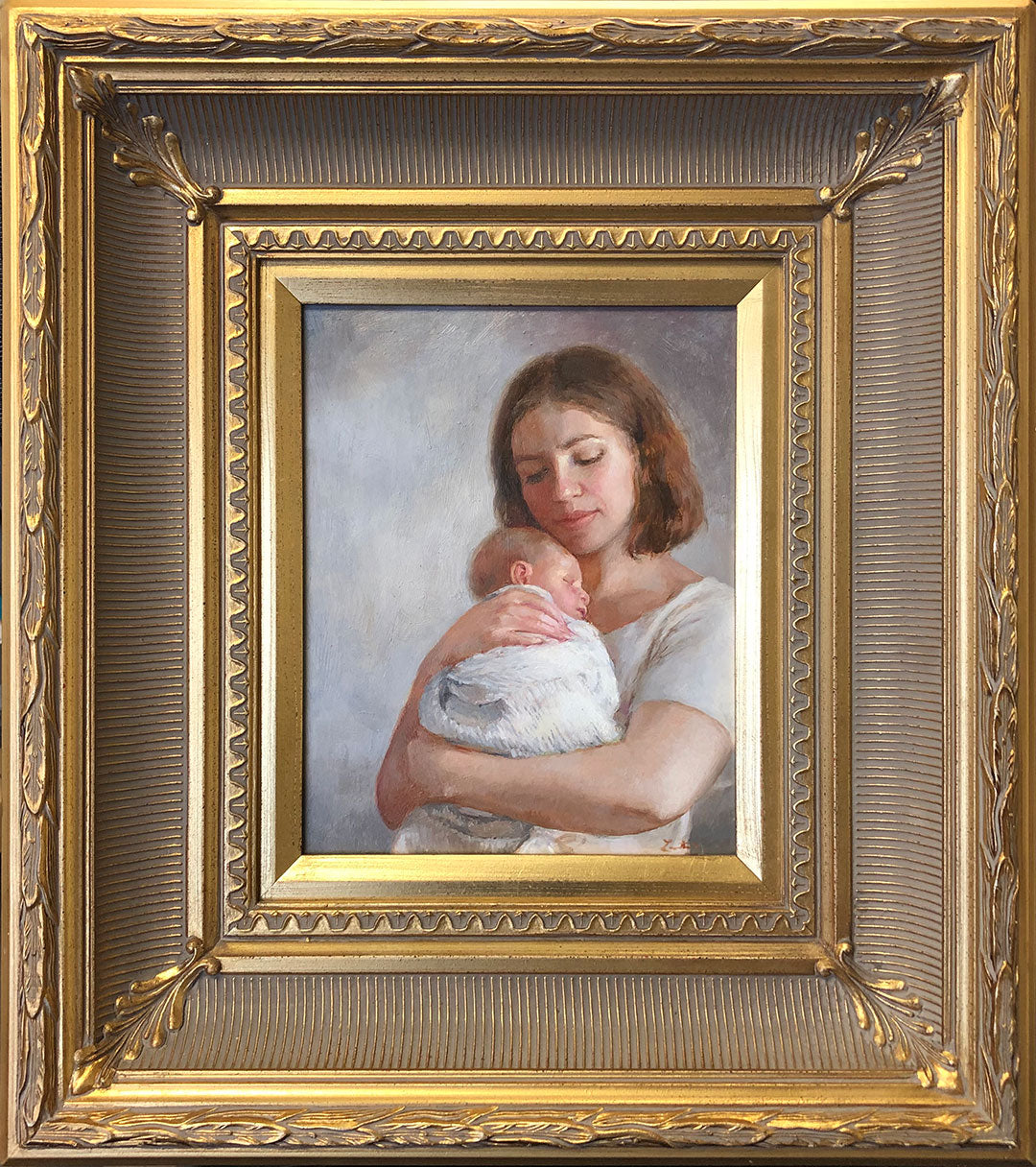 Mother's Love Original Handmade Painting - Heartwarming Wall Art for Home Decor, Nursery, Living Room & Gift Ideas