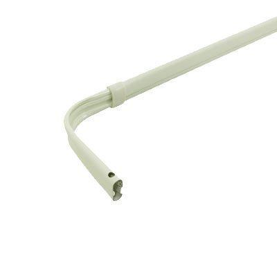 Graber 1 1/2 Inch Single Lockseam Curtain Rod - White | Heavy Duty Window Treatment for Living Room, Bedroom & Home Decor