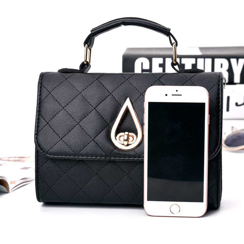 Hanbella Small Crossbody Bags for Women & Girls - Stylish PU Leather Purse Handbag with Wristlet Strap - Perfect for Teens, Daily Use, Shopping & Parties