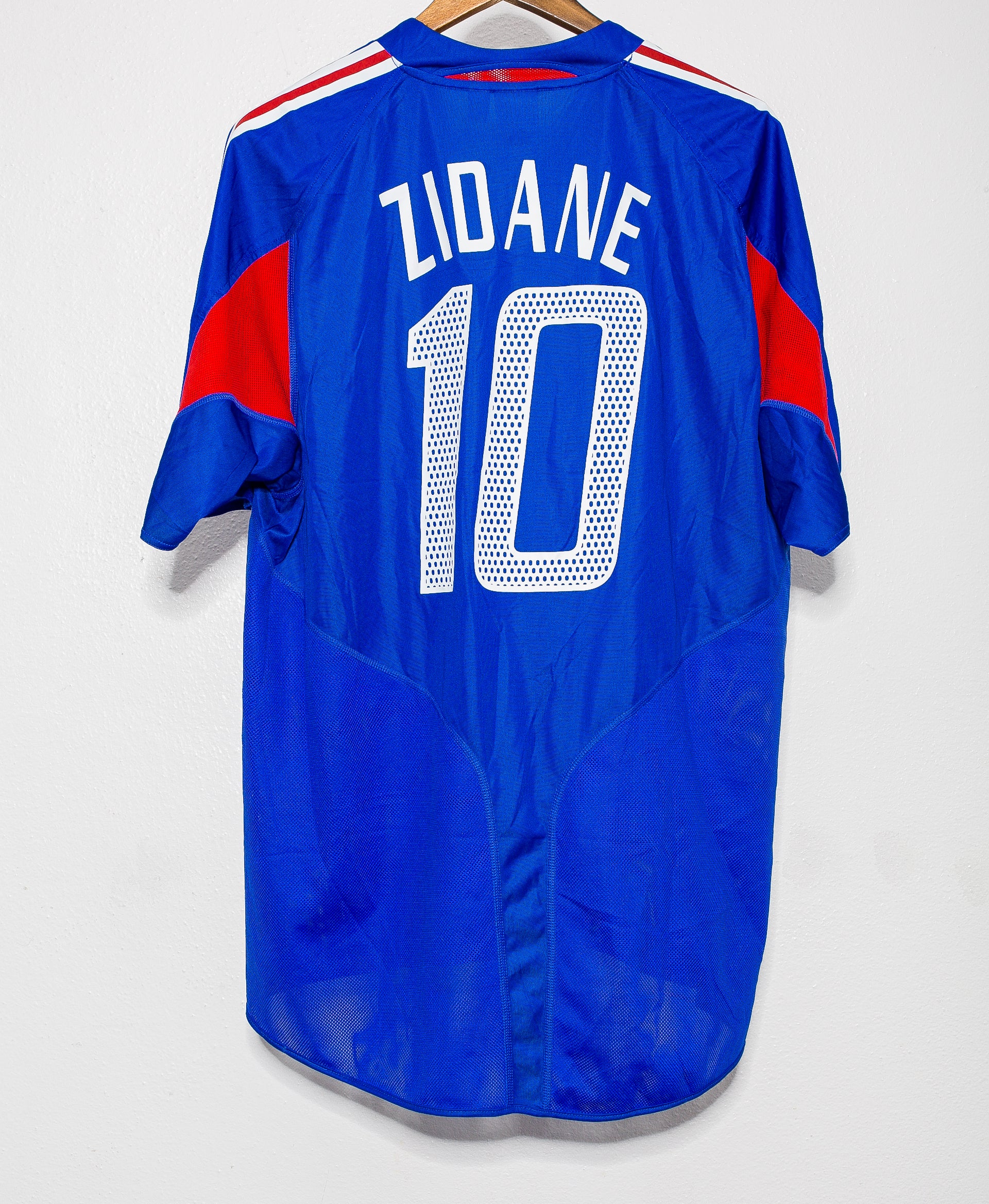 2004 France Home Soccer Jersey #10 Zidane - XL Size, Authentic Vintage Football Shirt for Fans & Collectors - Perfect for Matches, Gifts & Memorabilia Display