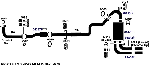 AP Exhaust Muffler 6685 - Durable Car Exhaust System for Smooth Rides