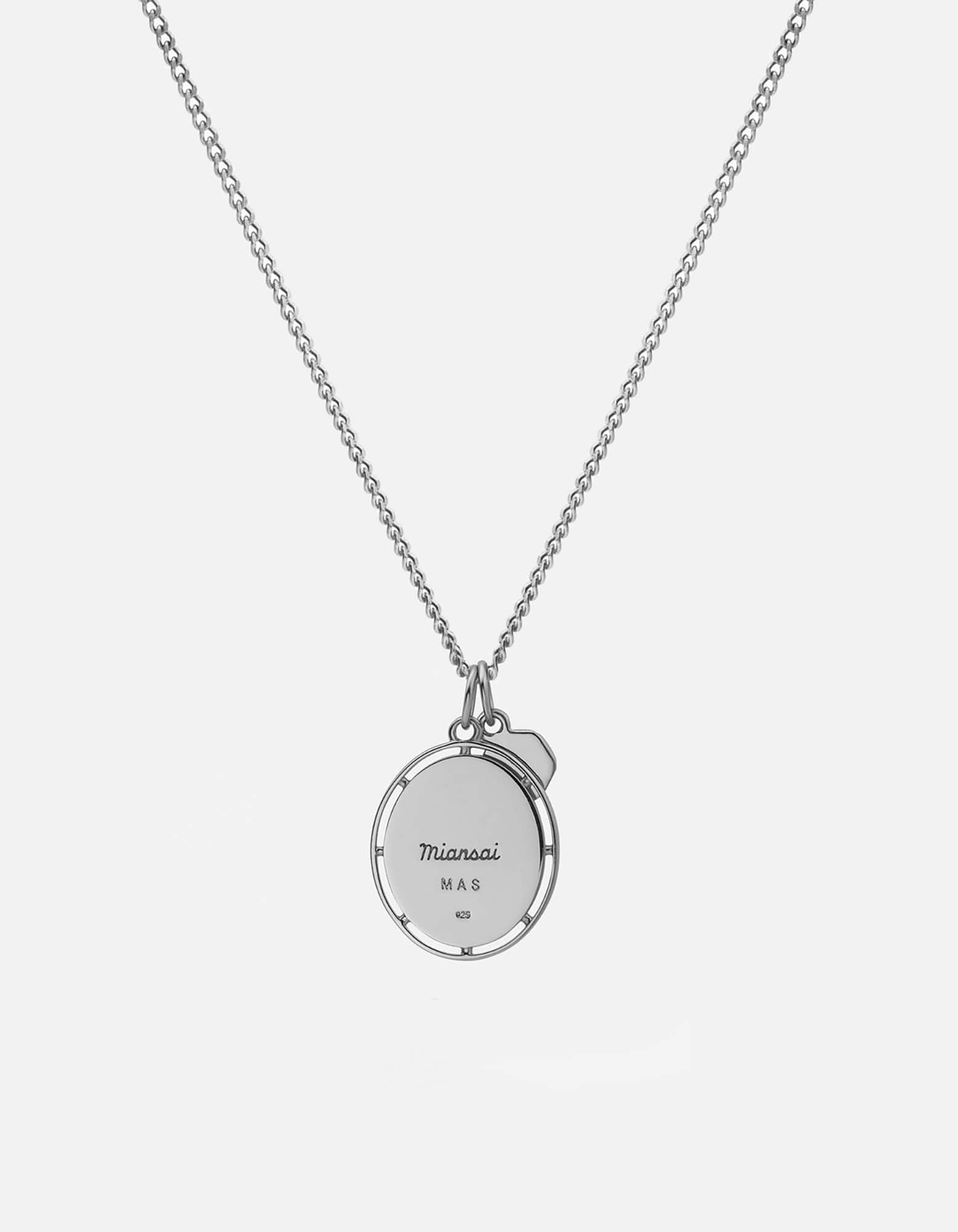 Divini Matte Silver Necklace for Women - Elegant Minimalist Pendant Jewelry for Everyday Wear & Special Occasions