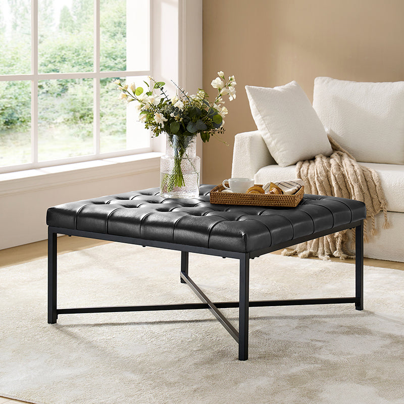 Modern Industrial Waterproof Coffee Table - Durable & Stylish for Living Room, Office, or Outdoor Use