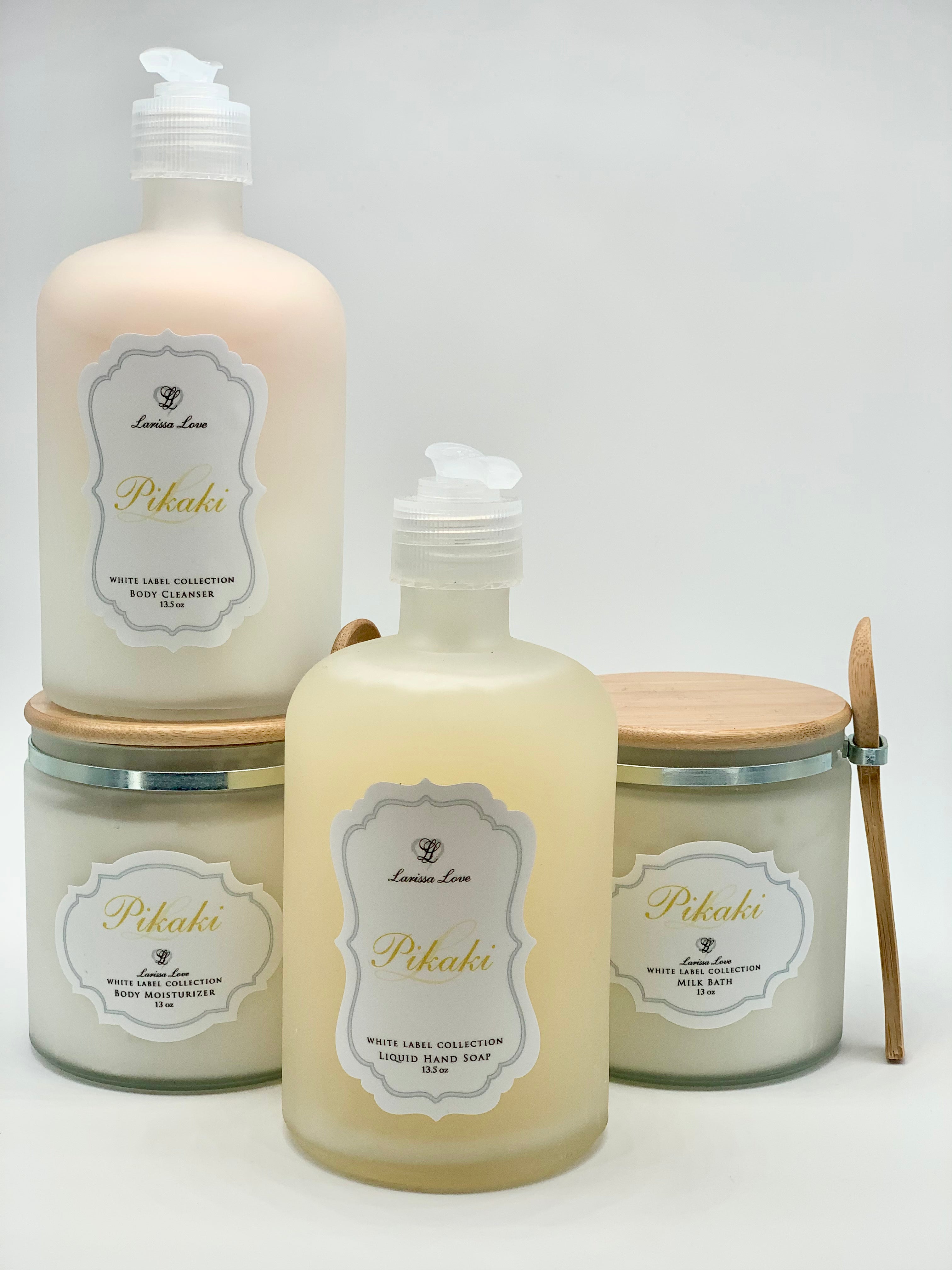 Pikaki Body Cleanser - Gentle Moisturizing Shower Gel for Dry & Sensitive Skin | Natural Hydrating Formula with Coconut Oil & Aloe Vera | Perfect for Daily Shower, Spa & Self-Care Routine