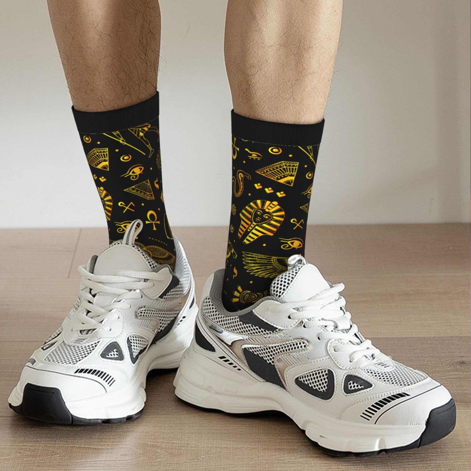 Bassyil Novelty Crew Socks - Fun Crazy Dress Socks for Women & Men - Comfortable Casual Socks for Work, Party, and Everyday Wear