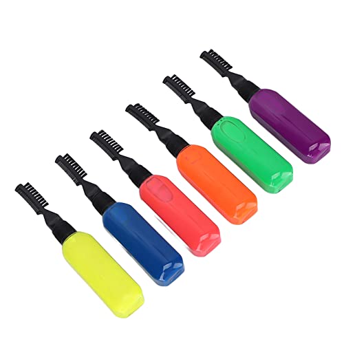 Vibrant Temporary Hair Dye - 6 Fluorescent Colors for Parties, Halloween, Cosplay & Stage Performances | Non-Permanent, Washable & Safe for All Hair Types | Perfect for Festivals, Raves & Artistic Looks