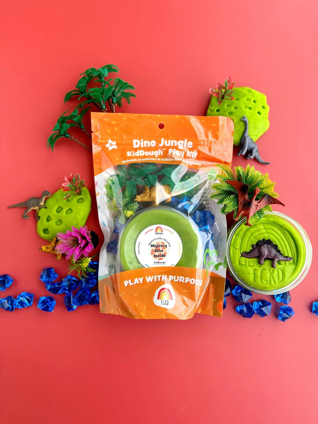 Kiddough Dinosaur Play Kit - Interactive Dino Jungle Playset for Kids | STEM Learning Toy for Preschoolers | Perfect for Indoor Playtime & Birthday Gifts