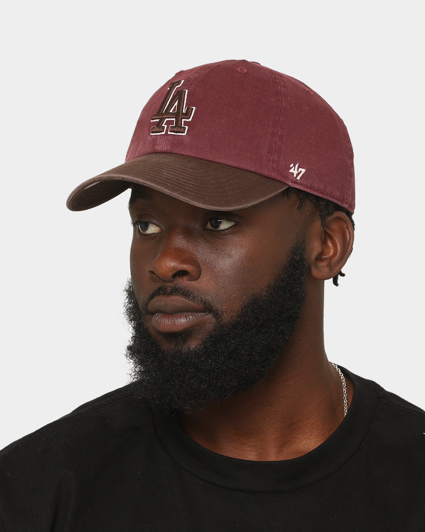 47 Brand Los Angeles Dodgers 'Bacon Me Crazy' Snapback Hat - Dark Maroon/Brown Adjustable Baseball Cap for Men & Women - Perfect for Game Day, Sports Events & Casual Wear