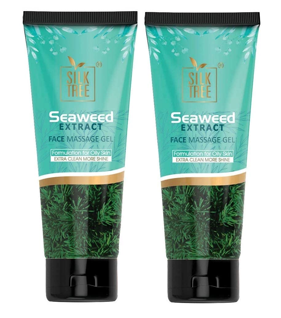 **SilkTree Seaweed Extract Face Massage Gel for Glowing & Radiant Skin – Hydrating & Anti-Aging Facial Care (Pack of 2) – Perfect for Daily Skincare & Spa Treatments**