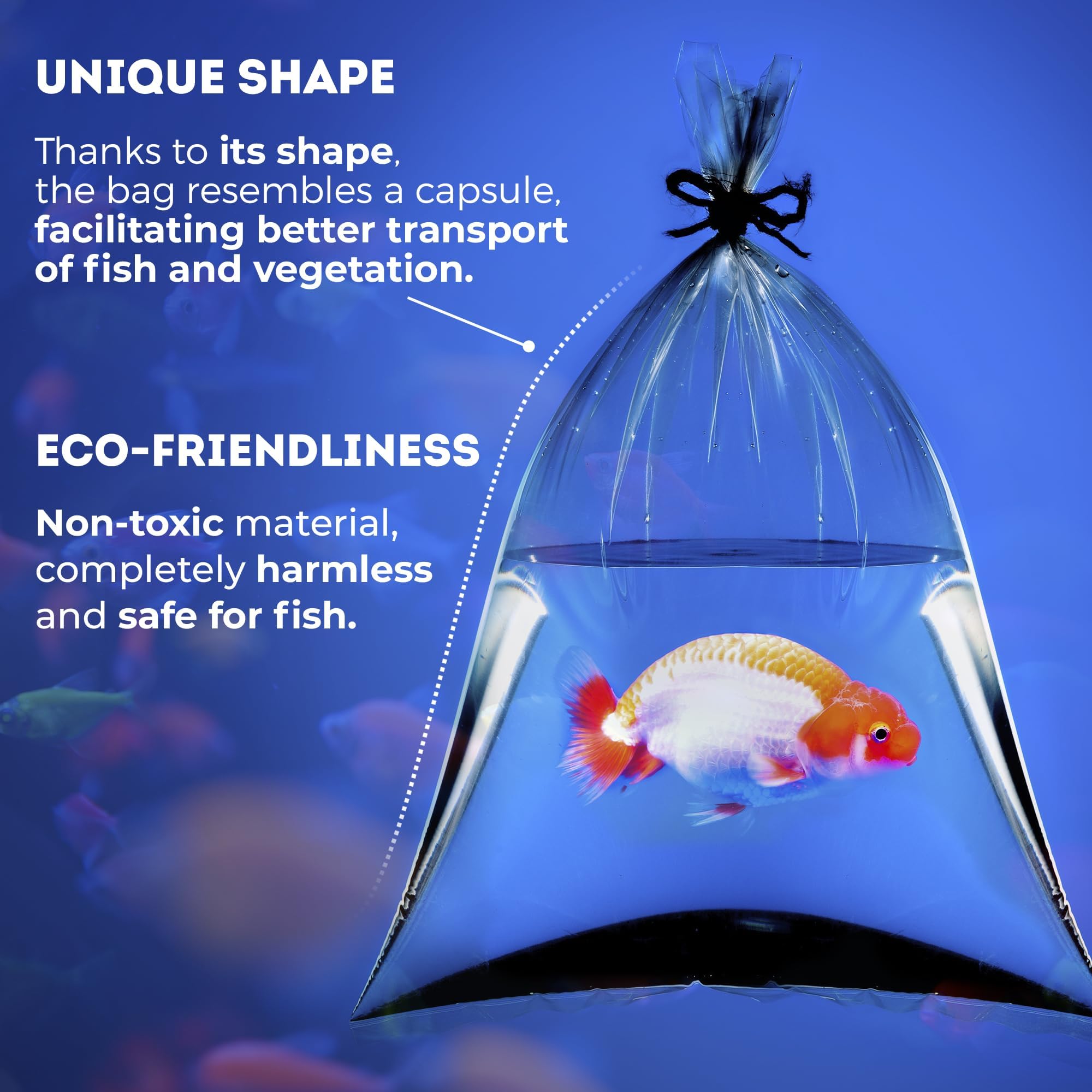 APQ 6x12 Inch Clear Plastic Live Fish Shipping Bags - 2 Mil Thick Durable Polyethylene Aquarium Transport Bags (Pack of 100) - Perfect for Safe Fish Transportation, Pet Store Use & Aquatic Shipping