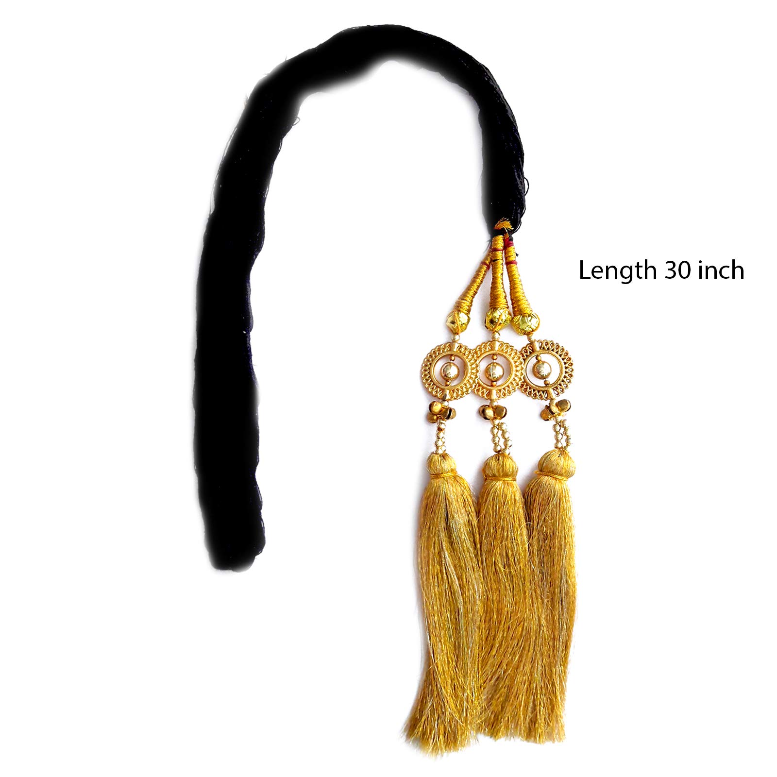 Rapidsflow® Golden Pearl Tassel Hair Extensions for Women & Girls – Braid Parandi Choti Hair Accessories for Weddings, Parties & Special Occasions