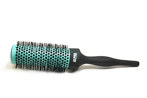 Alpha New York Nano Thermal Ceramic Ionic Hair Brush - Medium Size Green for Smooth & Shiny Hair - Perfect for Styling, Detangling & Frizz Control at Home or Salon