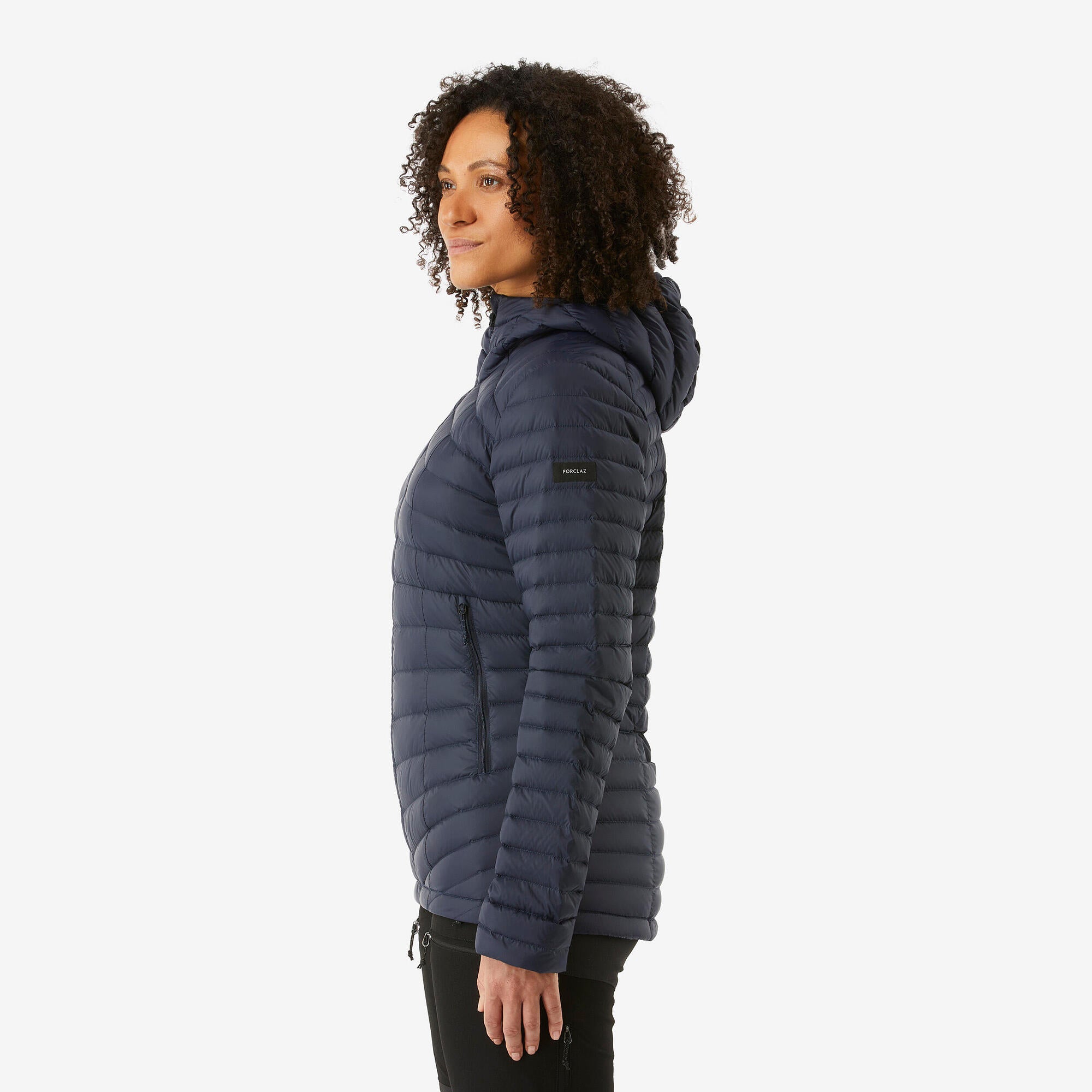 Forclaz Women's MT100 Hooded Down Puffer Jacket - Lightweight Winter Coat for Hiking, Travel & Outdoor Activities | Waterproof Insulated Jacket for Cold Weather