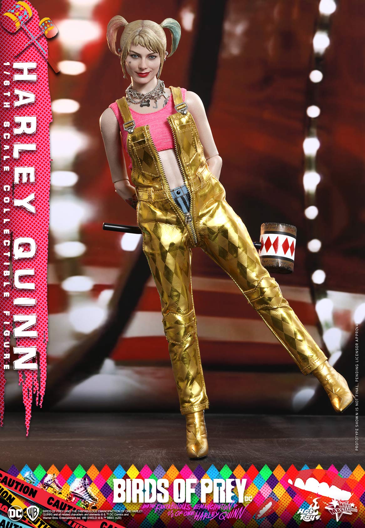 Hot Toys 1:6 Scale Harley Quinn Collectible Figure - Birds of Prey Movie Version, Multicolor DC Comics Action Figure for Display & Collection | Perfect for Superhero Fans & Model Enthusiasts