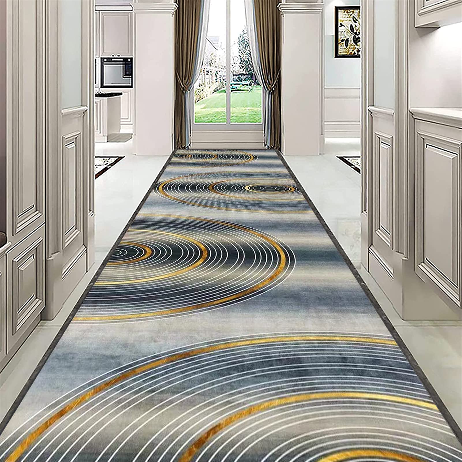 JLCP Washable Non-Slip Long Hallway Runner Rug - Custom Size 50-140cm Width (2.62x22.96ft) for Kitchen, Entryway, Living Room & Bedroom | Indoor/Outdoor Durable Floor Mat - Perfect for High Traffic Areas & Home Decor