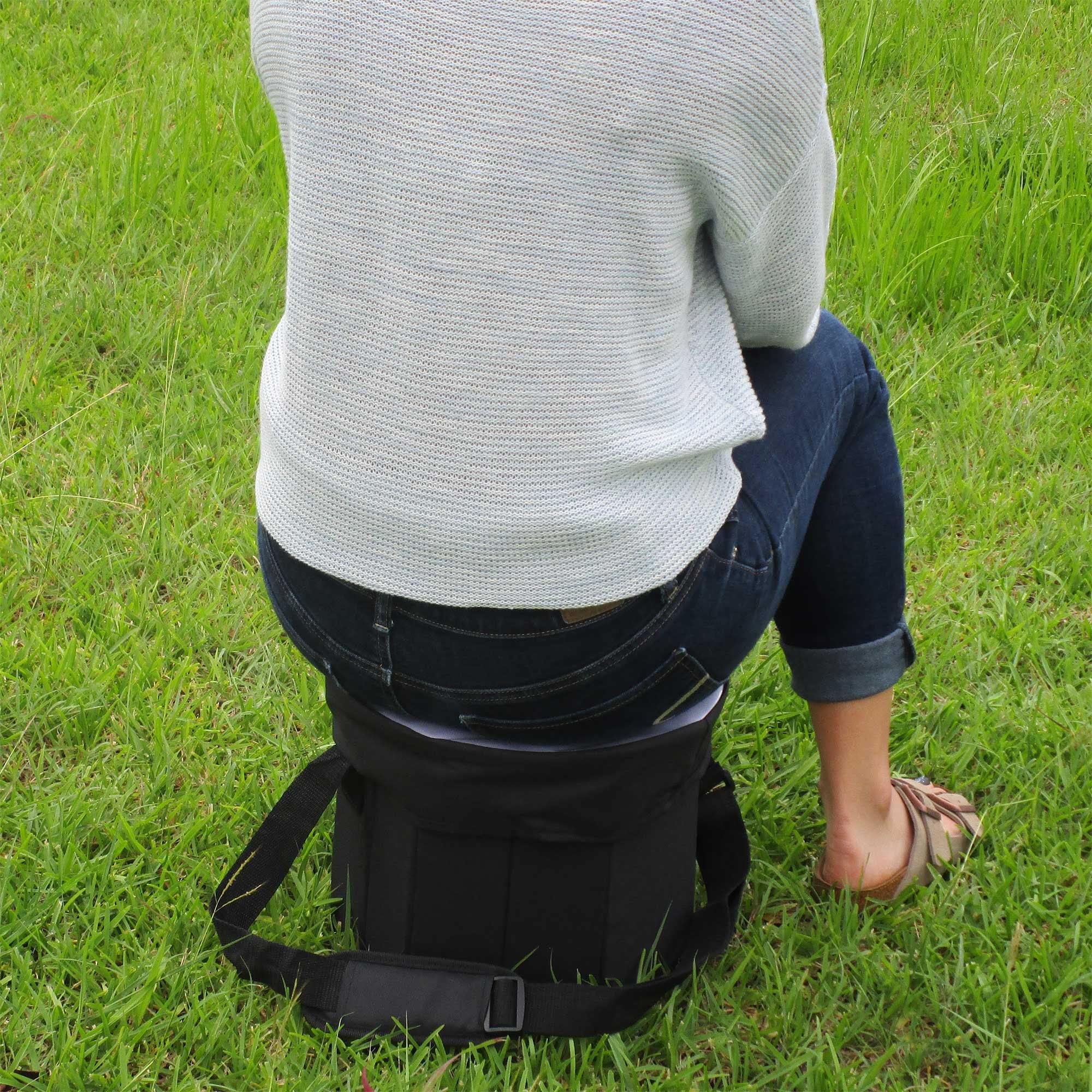 Custom Personalized Knit Argyle Collapsible Cooler with Seat - Portable Picnic, Beach, Tailgating & Camping Accessories for Outdoor Adventures