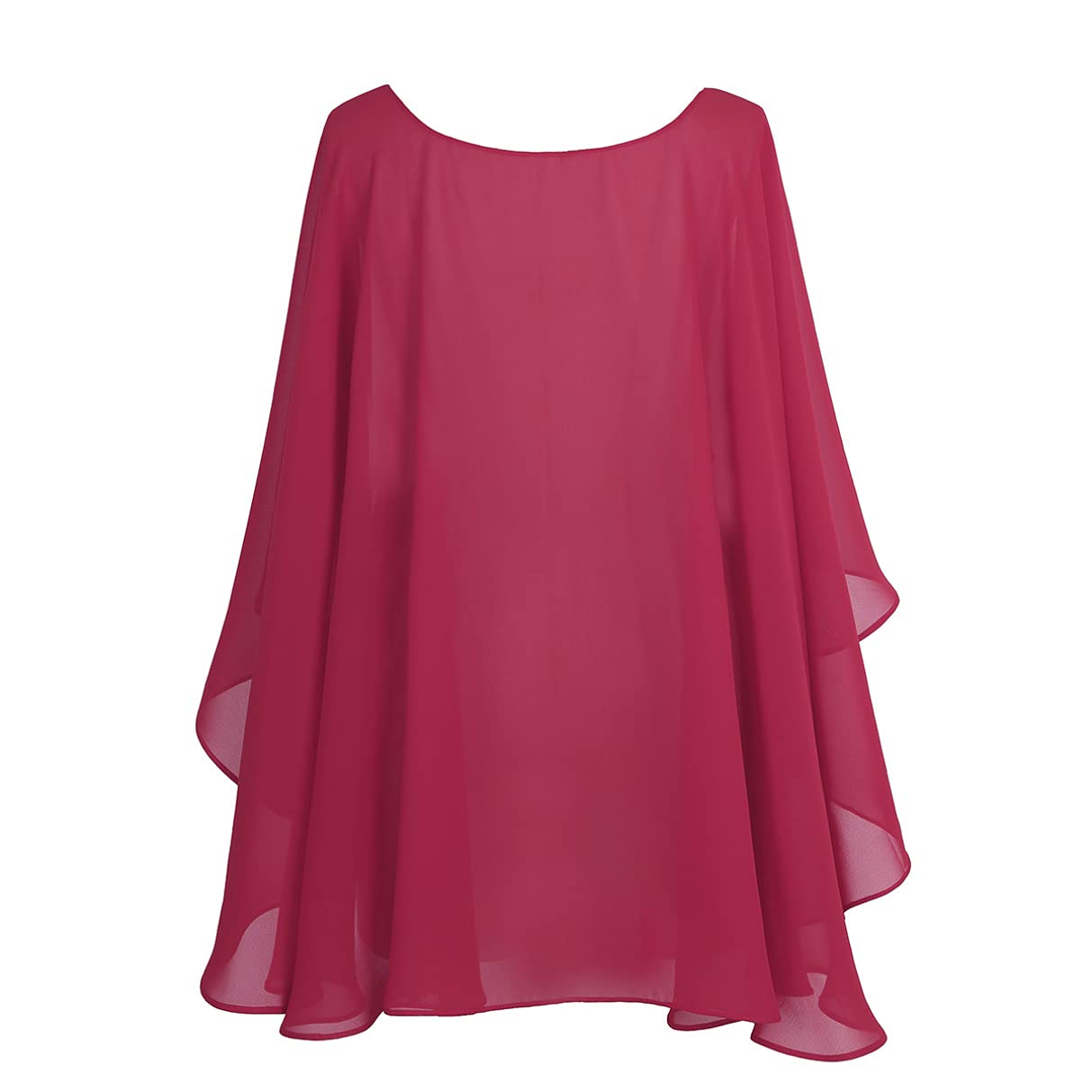 Elegant Chiffon High-Low Shawl Wrap for Women - Perfect for Weddings, Evening Dresses & Special Occasions | Lightweight Cape Shrug for Parties, Prom & Formal Events