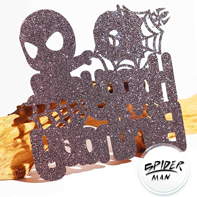 Spider-Man Cake Topper - Double Sided Glitter Birthday Cake Decoration for Kids, Boys & Girls 4th Birthday Party Supplies | Perfect for Superhero Themed Cakes, Cupcakes & Dessert Tables