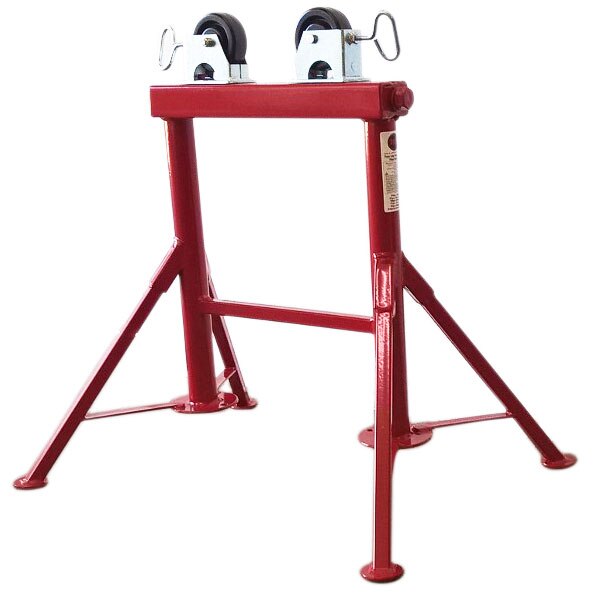 Adjustable 4-Leg Pipe Roller with Rubber Wheels - B&B Pipe Tools 4305 for Easy Pipe Handling & Positioning - Ideal for Plumbing, HVAC, and Construction Projects