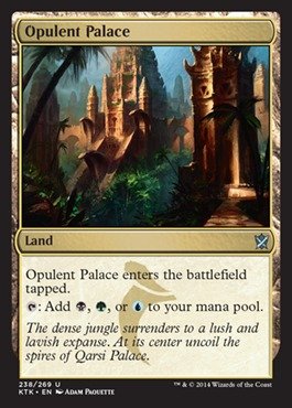 Magic: The Gathering Opulent Palace Foil Card (238/269) - Khans of Tarkir MTG Collectible - Perfect for Deck Building & Gaming Tournaments