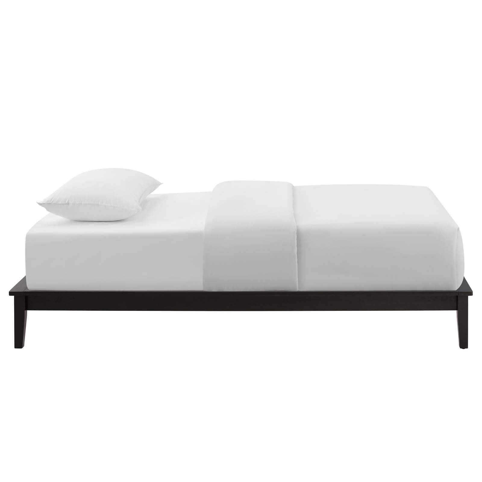 Modern Contemporary Urban Design Brown Wood Platform Bed Frame for Stylish Minimalist Bedrooms