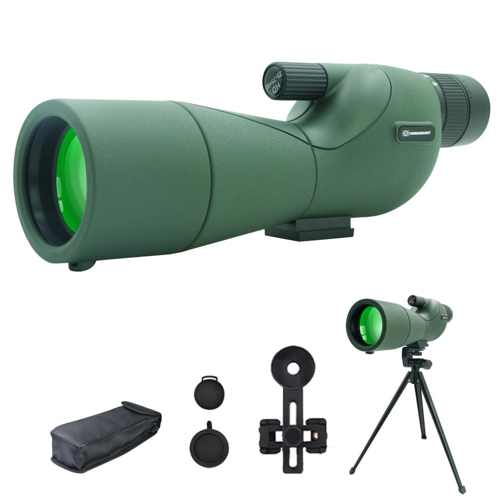 25-75x60 High Power Monocular Telescope with BAK4 Prism & Waterproof Design - Perfect for Bird Watching, Wildlife Observation, Hiking & Outdoor Adventures - Includes Tripod & Phone Adapter for Photography