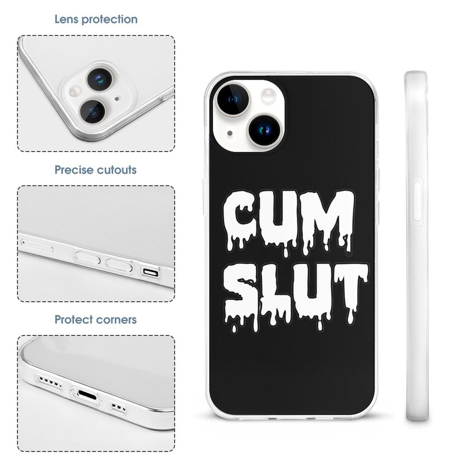 Funny Shockproof Slim Case for iPhone 15/15 Plus/15 Pro/15 Pro Max - Durable Protective Cover for Everyday Use, Work & Travel
