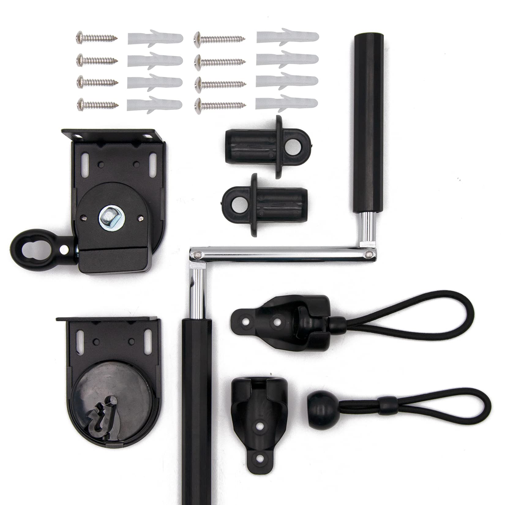 Universal Black External Sunshade Accessories for Roller Blinds - Compatible with Outdoor/Indoor Use, Crank & Cordless Systems - Perfect for Windows, Patios & Sunrooms