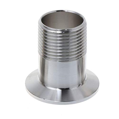 Stainless Steel Sanitary Male Threaded Ferrule Pipe Fitting Tri Clamp Adapter - PPFT01313 G8TB (Uniform Color) - Perfect for Food, Beverage & Pharmaceutical Industries