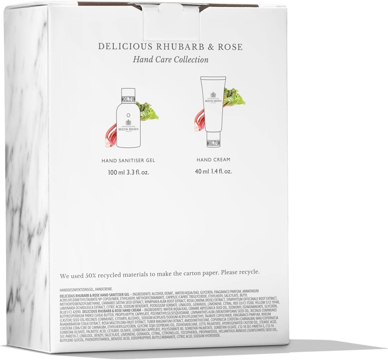 Molton Brown Delicious Rhubarb & Rose Hand Care Gift Set - Luxurious Hand Wash & Lotion Duo for Soft Skin | Perfect for Spa Days, Self-Care & Gifts