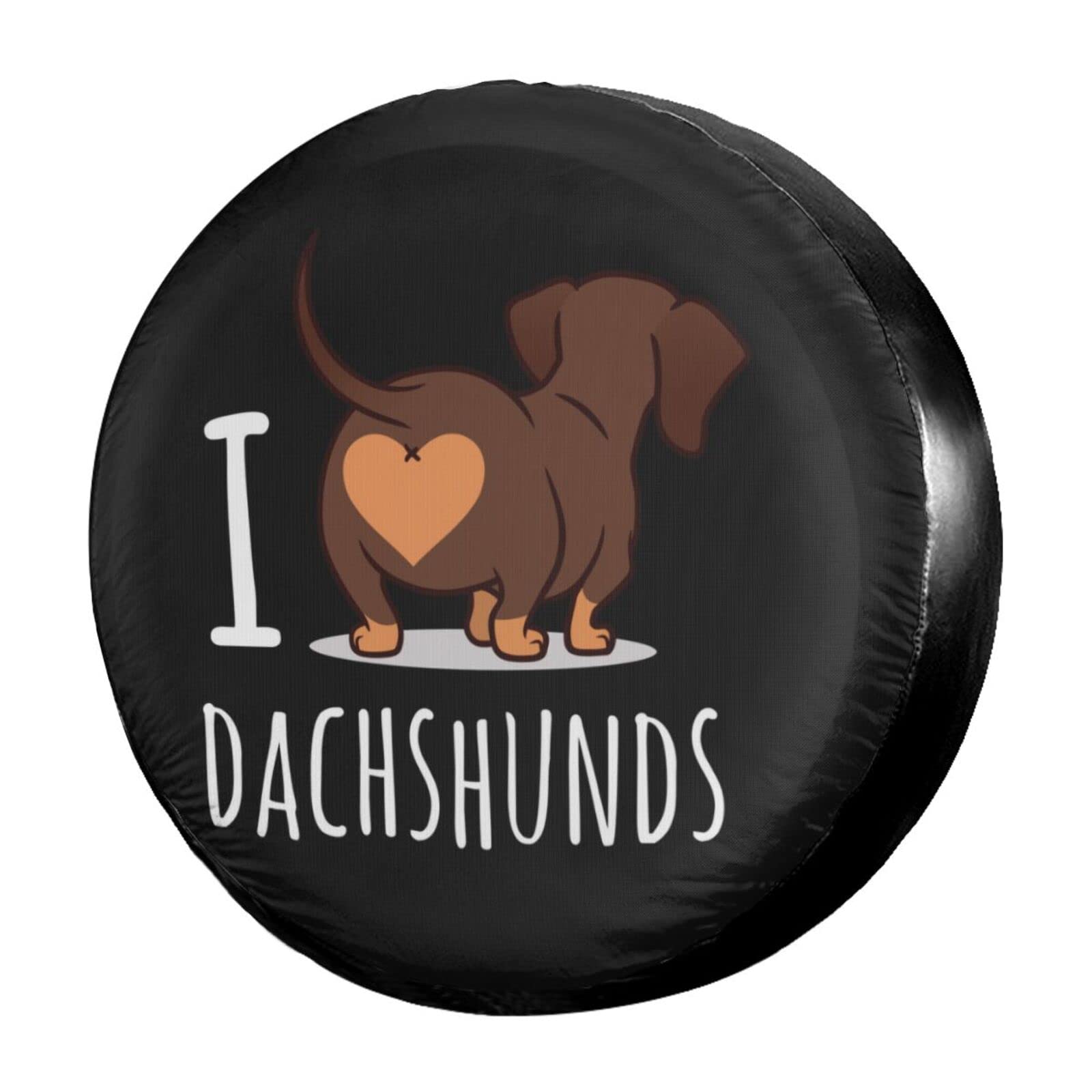 Dachshund Lovers Heat-Resistant Spare Tire Cover - 17 Inch Dustproof Wheel Protector for Trailer, RV, SUV & Most Vehicles | Perfect for Road Trips & Outdoor Adventures