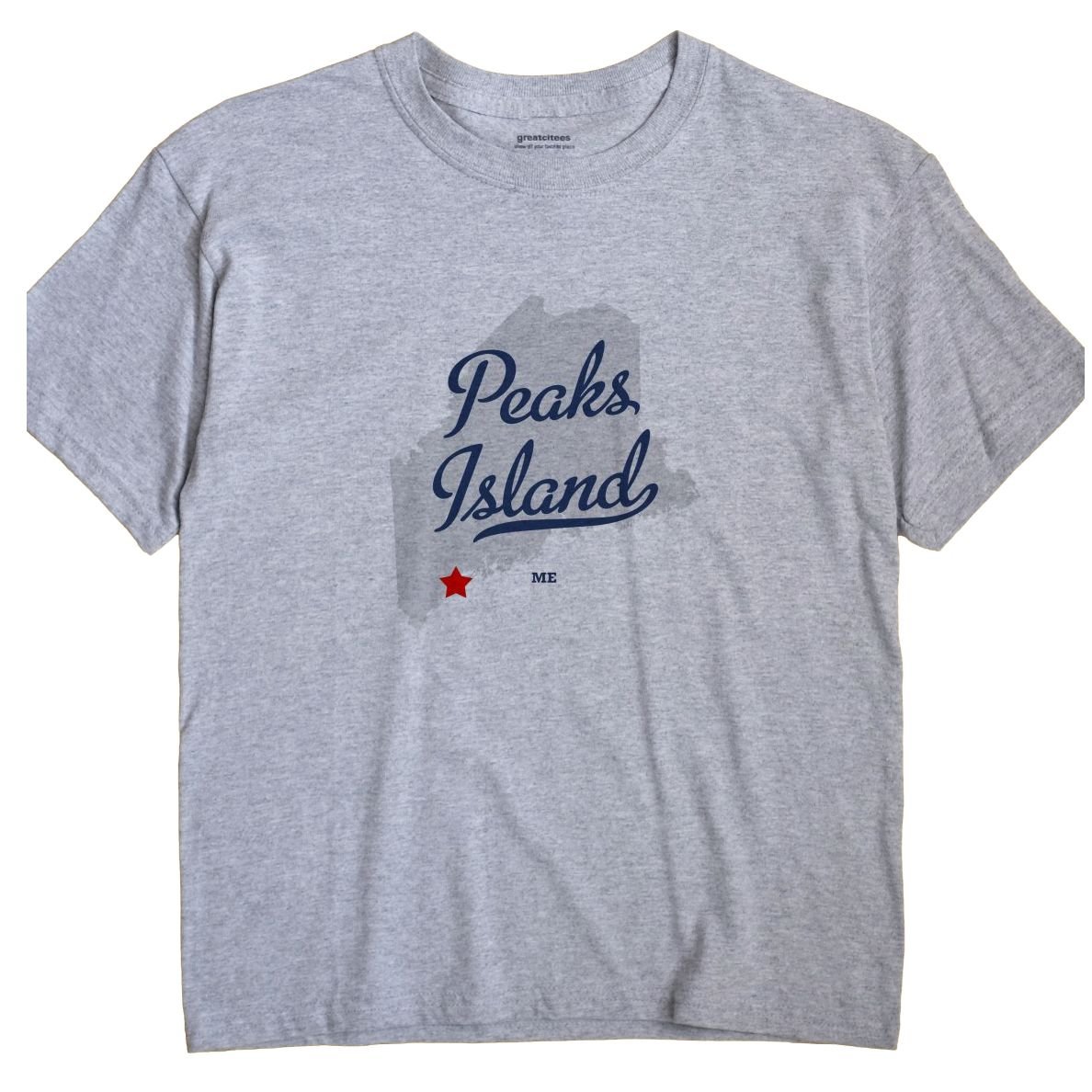Peaks Island Maine T-Shirt - Vintage Coastal Graphic Tee for Men & Women - Perfect for Beach Vacations, Summer Outfits and Maine Souvenirs